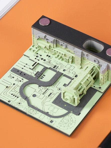 2025 3D Kağıt Oyma Takvim Dünya Kalesi-Tianshu Özel Yapışkan Notlar - Resim 6