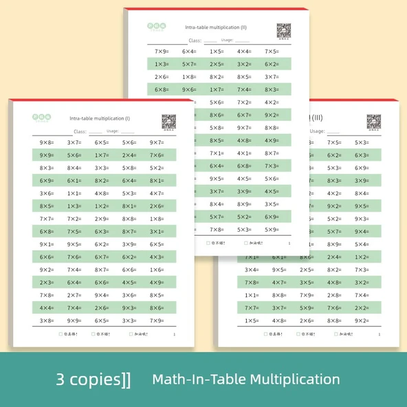 Tabloda Çarpma [Toplam 4500 Soruluk 3 Kitap] 2 Kalem ve 2 Kalem Tutucu Hediye