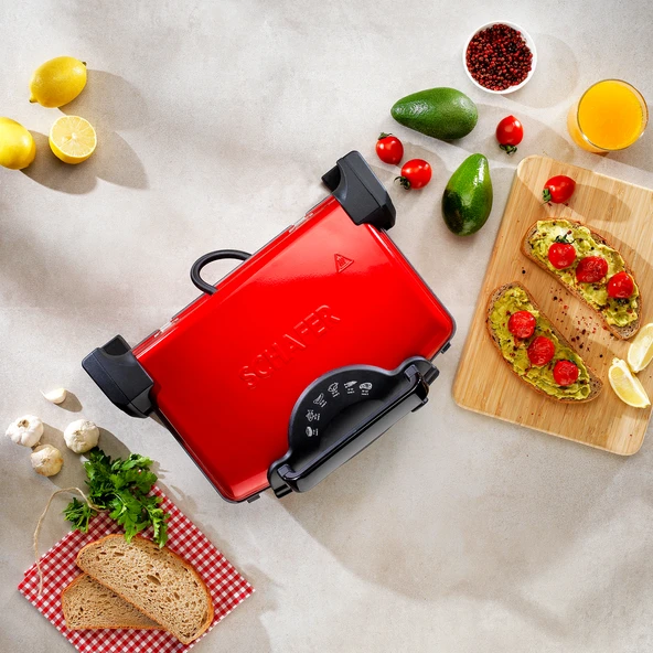 Schafer Contempo Tost Makinesi-Lal Kırmızı - Resim 4