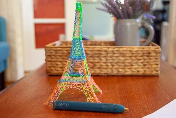 Pembe Renk 3D Kalem + 25 Renk Toplam 25 Metre Pla Filament + Şablon - 4