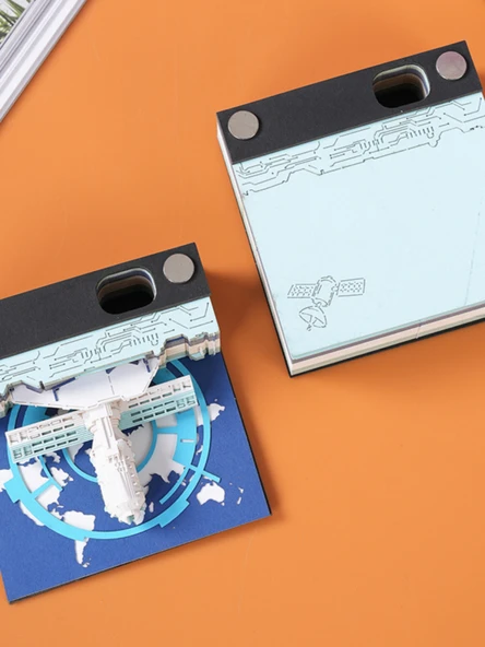 2025 3D Kağıt Oyma Takvim Dünya Kalesi-Tianshu Özel Yapışkan Notlar - Resim 3