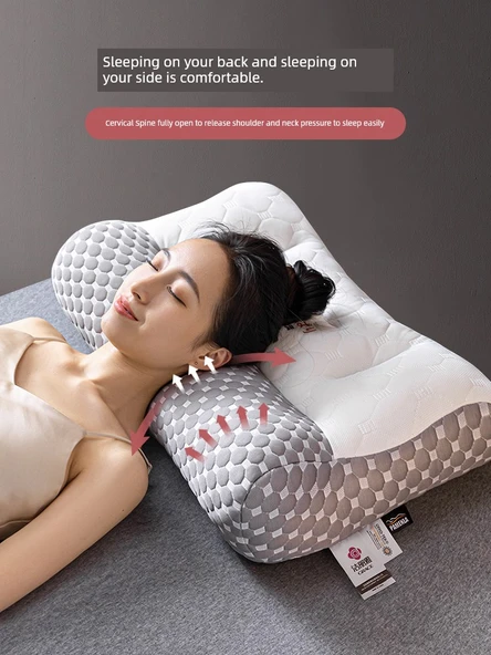 Lateks Boyun Yastığı - Beyaz Çift Yastık - 8-10cm - 4