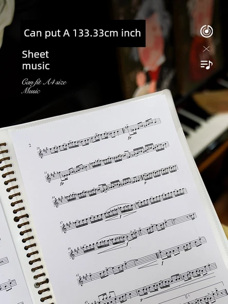 Yome Müzik Piyano A4 Notası Klasörü - Seçtiğiniz 2 Adet (Standart İç Sayfalar) - 3