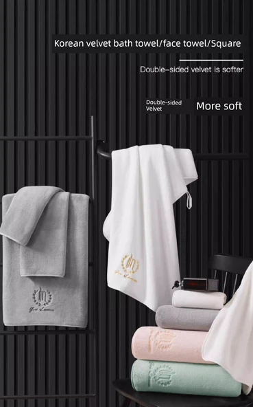 Kar Kadife Pamuklu Banyo Havlusu - Süt Beyazı Tek Banyo Havlusu - 9