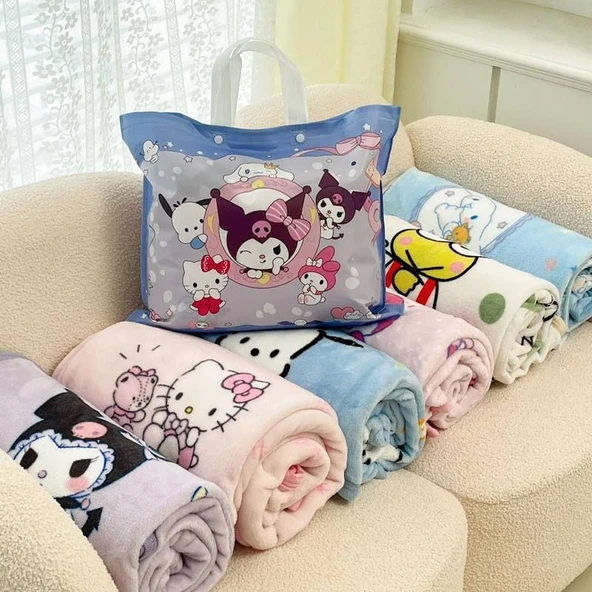 Sanrio Çizgi Film Battaniye - Büyük Gözlü Kurbağa - 150x200cm - 3