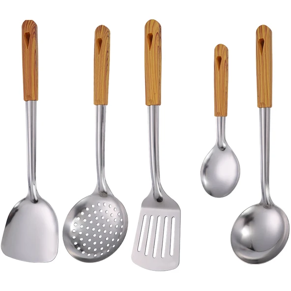 Kalın Paslanmaz Çelik Mutfak Gereçleri - Spatula, Spatula ve Kaşık - 2