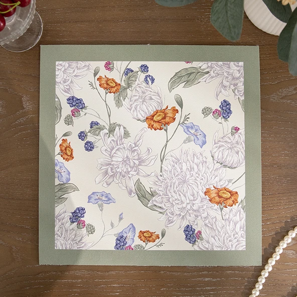 Diyatomlu Çamur Emici Bardak Altlığı - Sisi Man Garden A - 17cm x 17cm