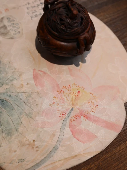 Bambuda Kuş Sesi Desenli Xiangyun İpek Çay Matı - 33x33cm - 5