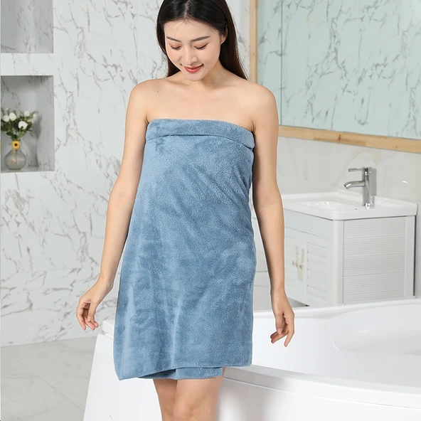 Mercan Polar Banyo Havlu Seti - Açık Göl Mavisi - 3