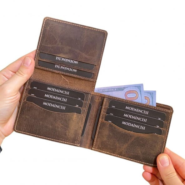 Modica Cosmos - Hakiki Deri Pisotlu Erkek Cüzdan - 5