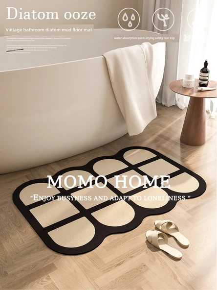 Diyatomit Yıkanabilir Lavabo Halısı - 2 Gün Batımı Kapsül Desenli - 60x120cm - 4