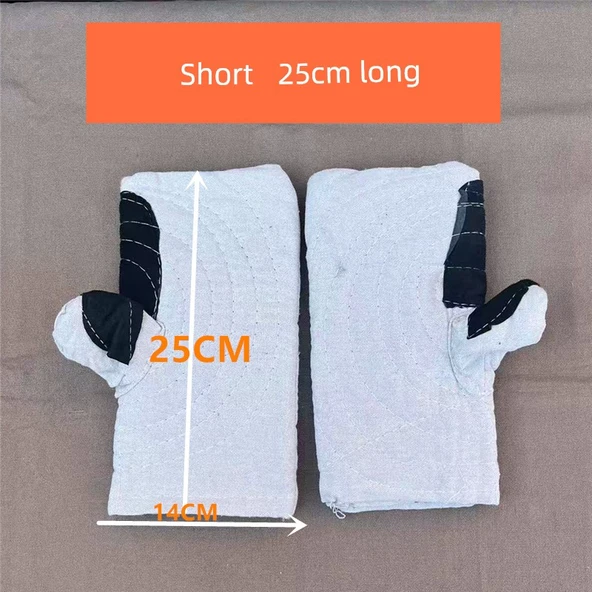 Kanvas Pamuk Fırın Eldiveni - Kısa Boy 2'li (25cm)