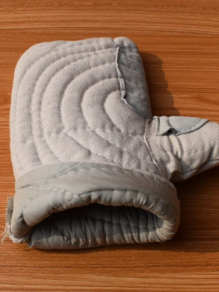 Kanvas Pamuk Fırın Eldiveni - Kısa Boy 2'li (25cm) - 2