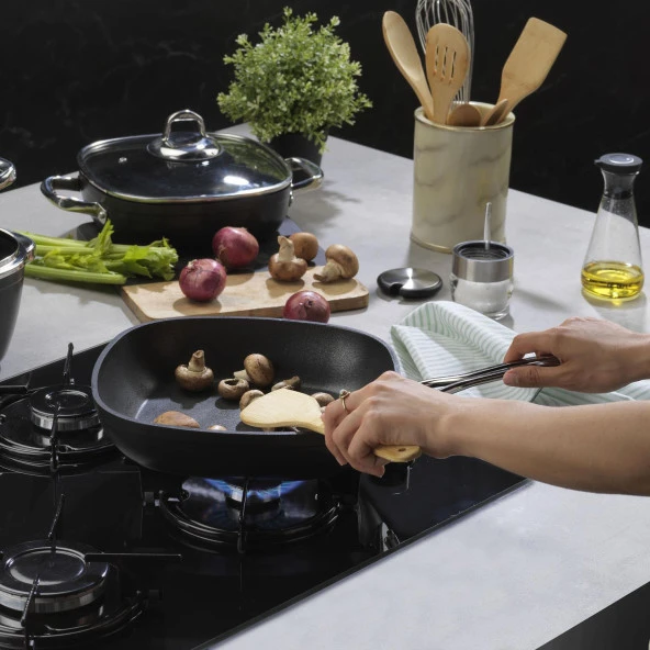 Schafer Gastronomie Master Granit Tava 26Cm-Siyah - 6