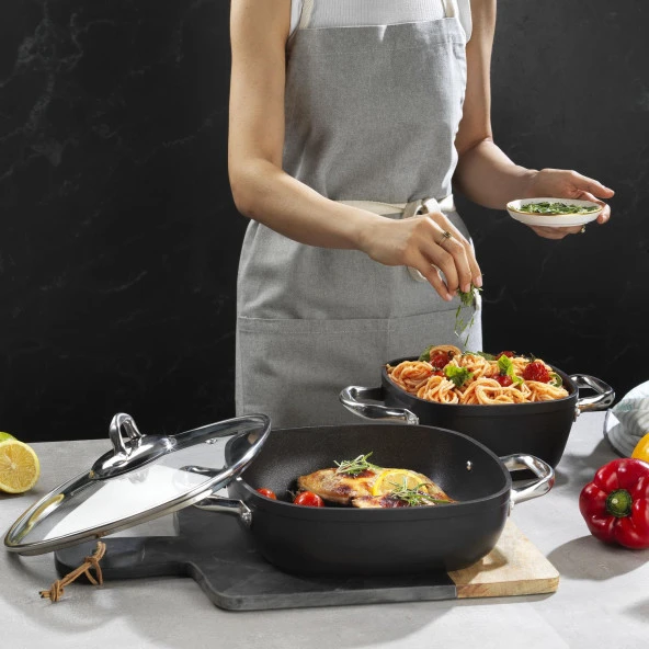 Schafer Gastronomie Master Granit Basık Tencere 24 Cm - 8