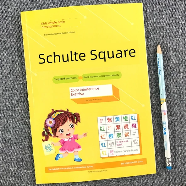 Schulte Izgara Konsantrasyon Eğitim Kitabı - Renk Karışımı Egzersiz