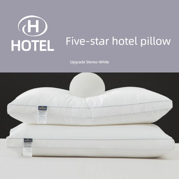 3D Beyaz Otel Yastığı (Çift) - 16-18cm