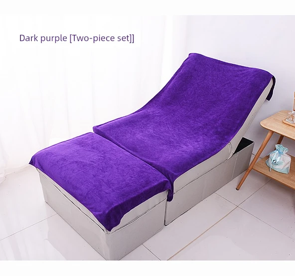 Salon Spa Havlu Seti - Koyu Mor 2 Parça - Orta Kalınlıkta - 11