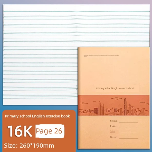 İlkokul İngilizce Alıştırma Kitabı 16K - [5 Adet] 26 Sayfa