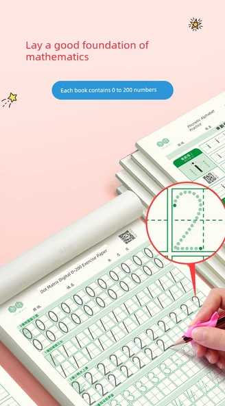 Çocuklar için Pinyin İngilizce Sayılar Hat Pratik Defteri - Pinyin + Sayılar + İngilizce + 1. Sınıf (Üst ve Alt) Zihinden Hesaplama Kağıdı (Toplam 5 Adet 100 Sayfa) - 11