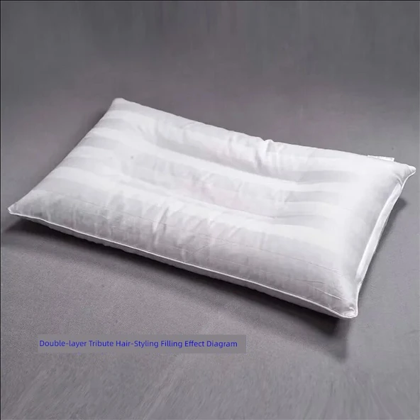 Çift Katmanlı Fermuarlı Pamuk Saten Yastık Kılıfı [Saç Şekillendirme] - 40x65 cm - A Model