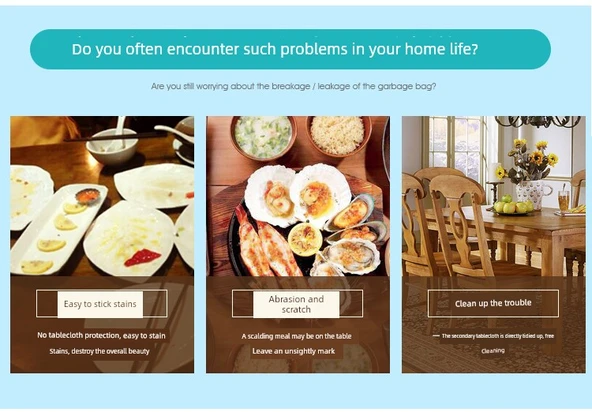 Kalın Tek Kullanımlık Plastik Masa Örtüsü - Beyaz 100 x 140cm - Resim 6