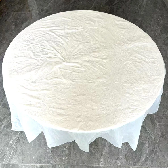 Kalın PE Beyaz Masa Örtüsü 2.2 x 2.2 m 10 Adet (Tek Katlı)