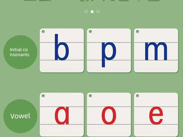 Pinyin Öğrenme Kartları - 70 Kart (Başlangıç Ünsüzü + Sesli + Genel) - 10