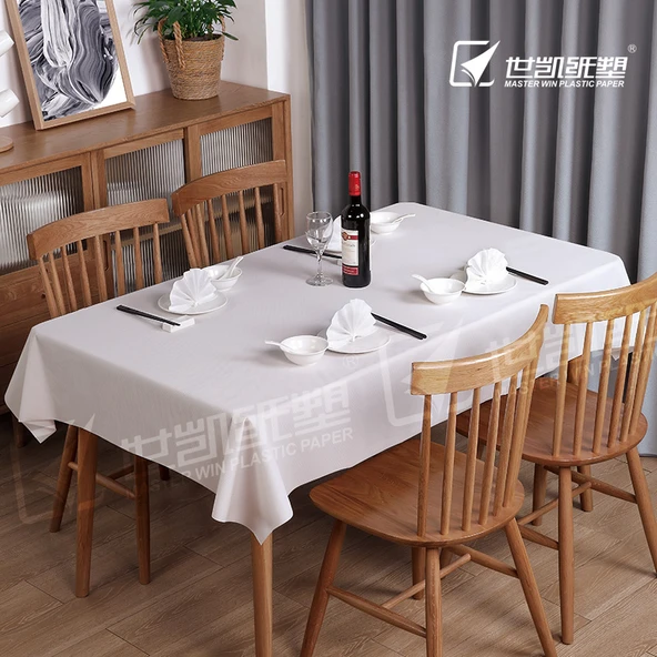 Beyaz Tek Kullanımlık Masa Örtüsü - 1.6x1.6 Metre - 10 Adet