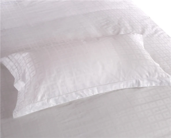 Otel Tipi Pamuklu Yastık Kılıfı - 55x85 Şifreli Gevşek Dokuma