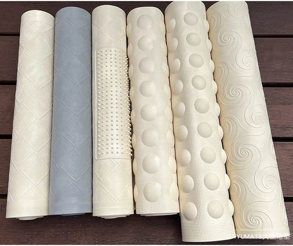 Kaymaz Kauçuk Banyo Paspası - 70x40cm - Deniz İpliği Bej - 7