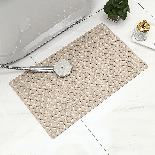 TPE Kaymaz Banyo Paspası - 70x40cm - Haki