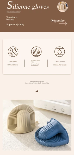 Isıya Dayanıklı Fırın Eldiveni - [Gül Ağacı] 304 Spatula + Kaşık İki Parça Set - Resim 8