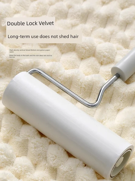 Mercan Kadife Banyo Havlusu - Beyaz - 70x140cm - Süper Emici - 6
