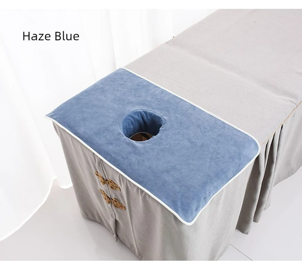 Yüz Delikli Masaj Yatağı Havlusu - Puslu Mavi - 60x90cm