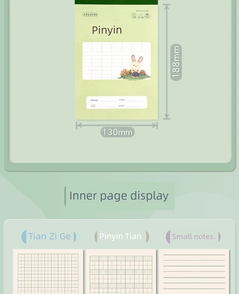 32K Pinyin Küçük Kafesli Alıştırma Kitabı - 10 Adet - 11