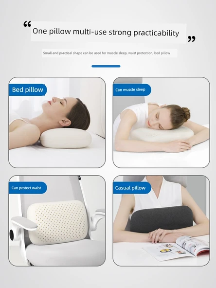 Portatif Lateks Mini Yastık - Standart Açık Gri Saklama Çantalı - 4