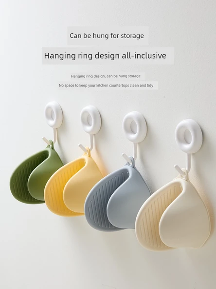 Silikon Fırın Eldiveni - Isıya Dayanıklı - Zeytin Yeşili - 2'li Paket - Resim 2