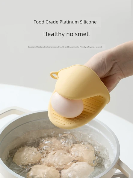 Silikon Fırın Eldiveni - Isıya Dayanıklı - Zeytin Yeşili - 2'li Paket - Resim 5