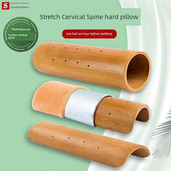 Bambu Boyun Yastığı - Yarım Daire Yükseklik 8cm + Bel Yastığı Yükseklik 4-4.5cm - 2