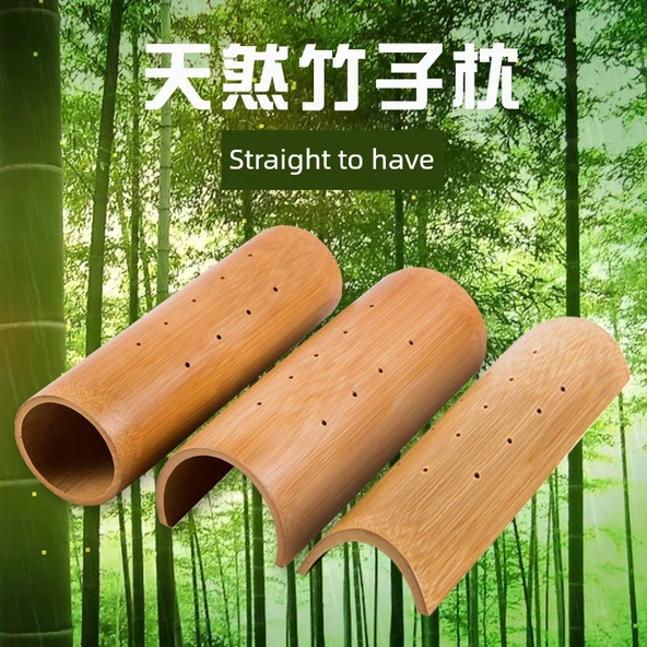 Bambu Boyun Yastığı - Yarım Daire Yükseklik 8cm + Bel Yastığı Yükseklik 4-4.5cm - 6