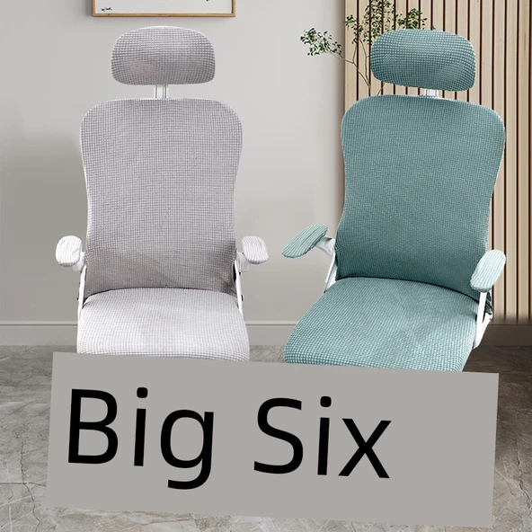 Ofis Koltuğu Kılıfı - Universal Elastik - 5 Parça - Gök Mavisi (Kolçak 36-38 cm) - 3