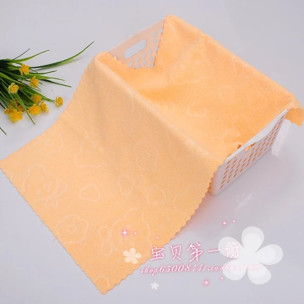 Renkli Fiber Havlu - Açık Renk Rastgele - 30x30cm - 4