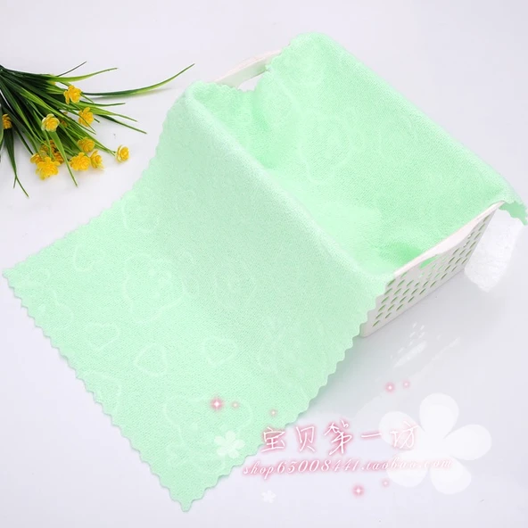Renkli Fiber Havlu - Açık Renk Rastgele - 30x30cm - 8