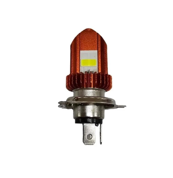 H4 Tipi Motosiklet Led Far Ampulu Beyaz Işık