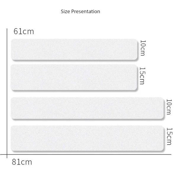 Şeffaf Merdiven Kaydırmaz Bant - 10cm * 61cm/15 Adet + Rulo - 6