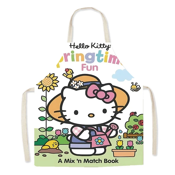 Sevimli Kedi Desenli Çocuk Mutfak Önlüğü HK-(7) 45x56cm - Kalın Pamuklu - Resim 2