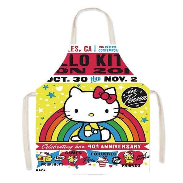 Sevimli Kedi Desenli Çocuk Mutfak Önlüğü HK-(7) 45x56cm - Kalın Pamuklu - Resim 9