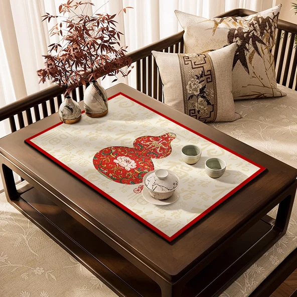 Zen Stil Çay Matı Fulu Ping An-ND-12275 30x40cm