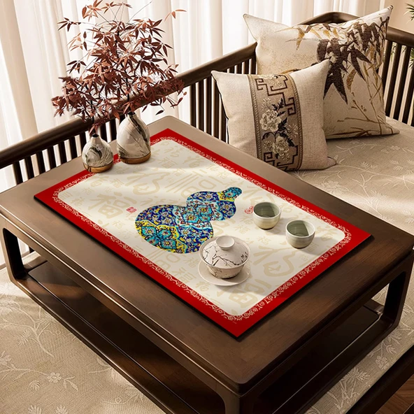 Zen Stil Çay Matı Fulu Ping An-NB-12273 25x50cm
